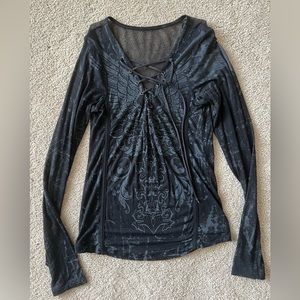 Rock & Roll Cowgirl Womens Long Sleeve Blouse